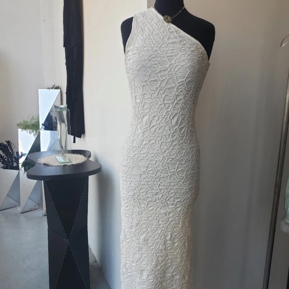 NOMIA one shoulder knit dress